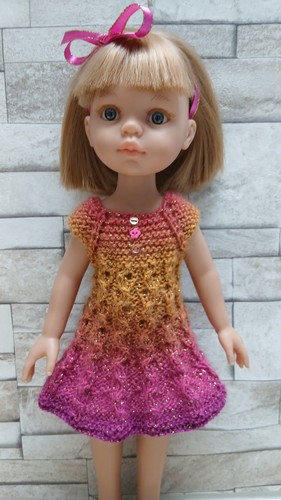 Robe multicolore poupée - poupée, 32-33