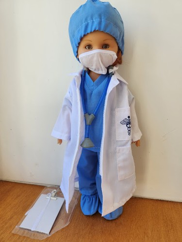 Tenue docteur bleu - , blanc
